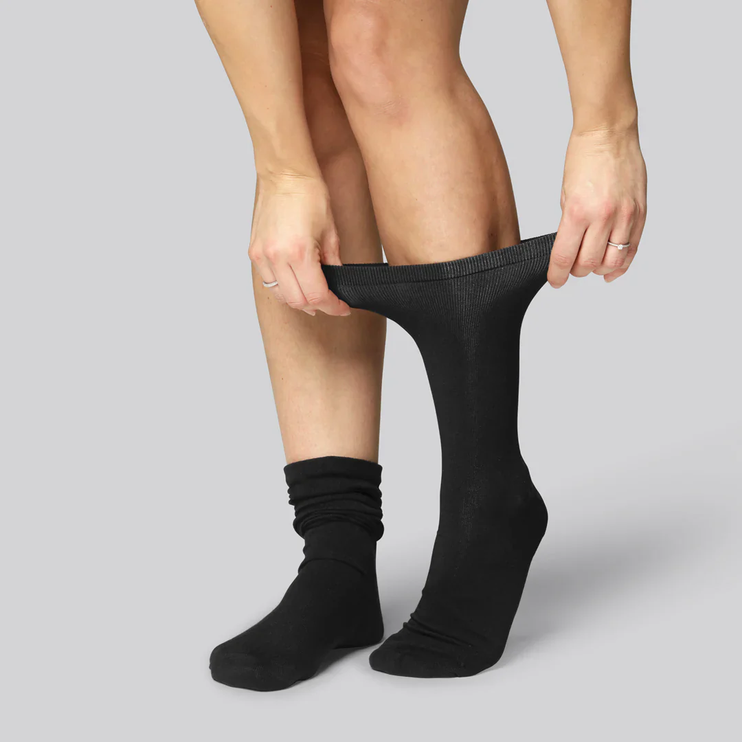 Bambus strømper uden elastik i sort til kvinder 15-pak - Image 3