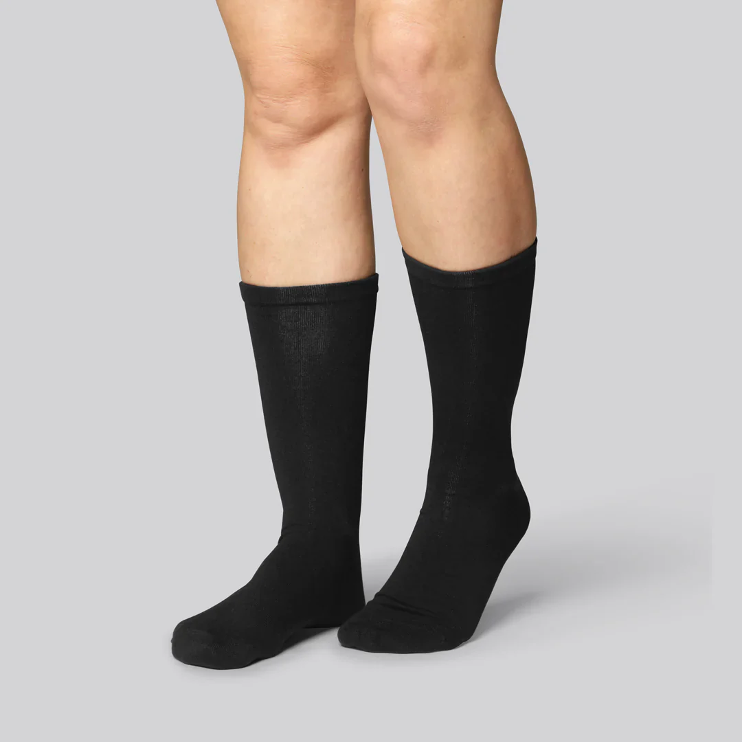 Bambus strømper uden elastik i sort til kvinder 5-pak - Image 2